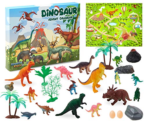 Kreativekraft Calendario Avvento 2021 Dei Dinosauri, Calendario Dell Avvento Per Bambini Con 24 Dinosauri...