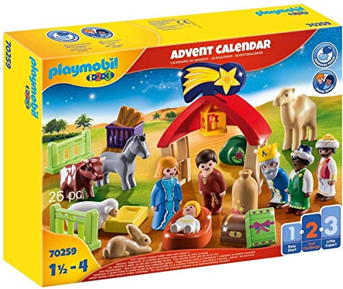 PLAYMOBIL 70259 - Calendario dell'Avvento 1.2.3. 'Presepe di Natale, dai 18 Mesi