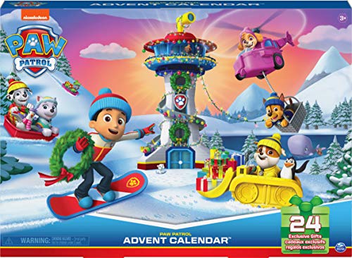 Paw Patrol, Calendario dell'Avvento 2021 con 24 Personaggi e Accessori esclusivi, Giocattoli per Bambini...