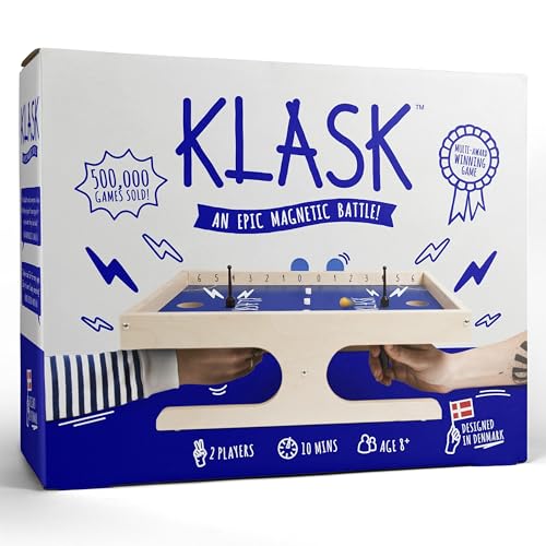 KLASK - Gioco di abilità premiato per 2 - Gioco da tavolo per la famiglia, adulti e bambini - Gioco in...