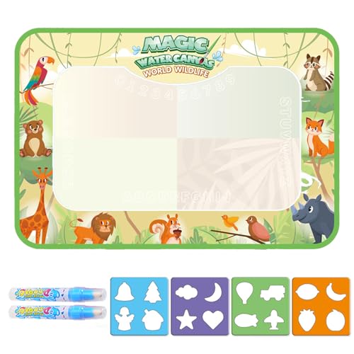 Aqua Doodle, tappetino da colorare con penna ad acqua, per bambini e adulti, con 1 superficie da disegno,...