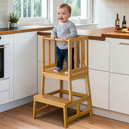 COSYLAND Torre Montessoriana Bambini – Torretta Montessoriana A Forma di “A” con Pedana Centrale...