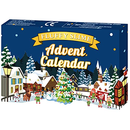 CYKJ 24pcs / Set Slime Avvento Calendario 2021 Natale Countdown Giocattoli Decor di Natale Tema per...