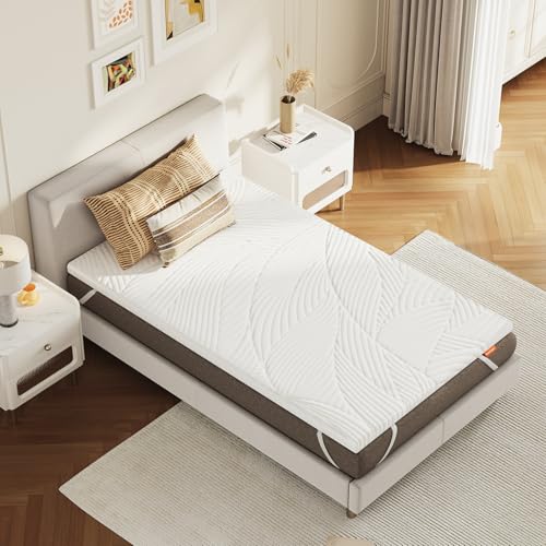 Sweetnight - Topper Materasso 90 x 200 cm, Viscoelastico per Materasso e Memory Gel, Topper in Schiuma di...