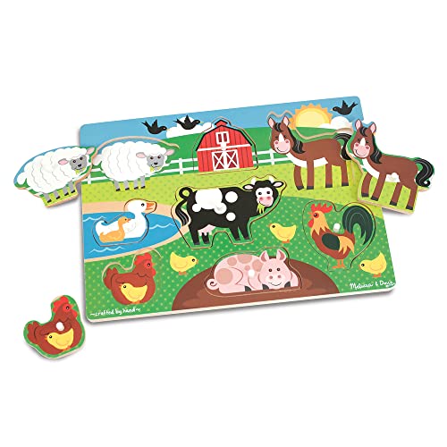 Melissa & Doug | Puzzle in legno per bambini fattoria degli animali | Regalo bambina e bambino | Giochi a...