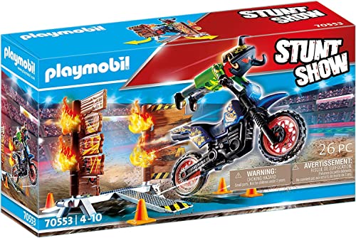 PLAYMOBIL Stuntshow 70553, Moto da acrobazie, Dai 4 ai 10 anni