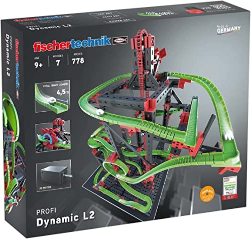 fischertechnik 536621 pista palline Dynamic L2 – kit per bambini dai 9 anni in su, giocattolo educativo...