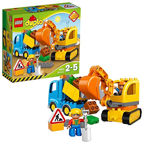 LEGO DUPLO Town Camion e Scavatrice Cingolata, Set di Costruzioni Prescolare con Mattoni Grandi,...