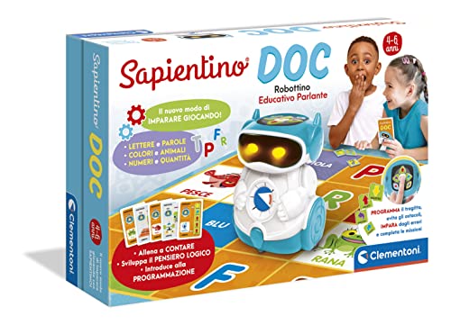 Clementoni- Sapientino-Doc, Robot Coding e Programmazione, robottino per Bambini 5 Anni, educativo ed...