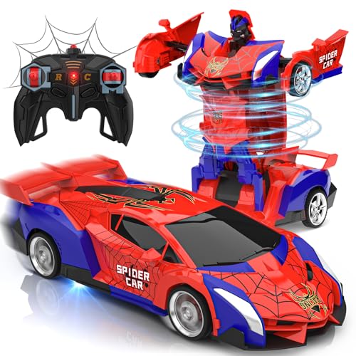 Macchina Telecomandata, 2.4GHz Trasforma Robot & RC Auto da Corsa Radiocomandata Giochi Esterno...