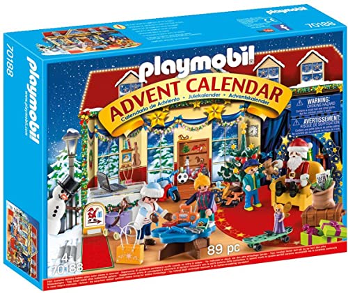 PLAYMOBIL 70188 - Calendario dell'Avvento 'Il negozio dei giocattoli di Natale', Dai 4 anni