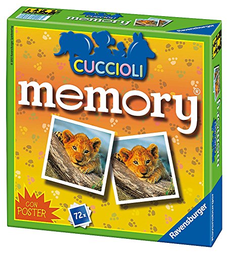 Ravensburger - Memory® Cuccioli, 72 Tessere, Gioco Da Tavolo, 4+ Anni