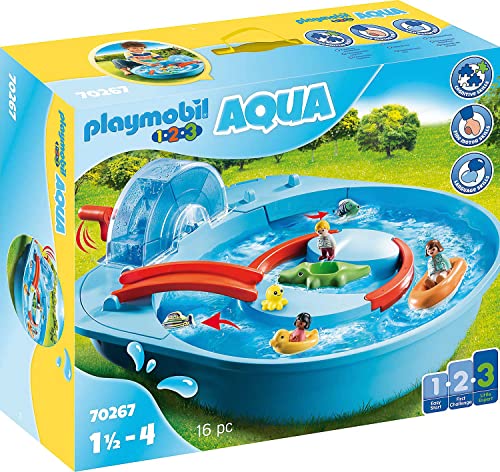 PLAYMOBIL 1.2.3 AQUA 70267 Splish Splash Water Park, for Children Ages 2+