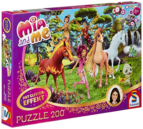 Schmidt Spiele 56069 - Puzzle glitterato 'Mia e me: a Centopia', 200 pz.