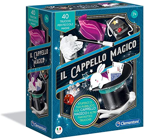 Clementoni - Il Cappello Magico, 40 Trucchi per Piccoli Maghi, Giochi di Magia per Bambini +7 Anni,...