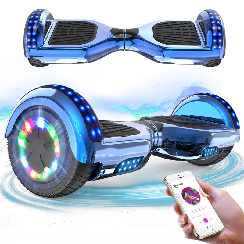 RCB Hoverboard 6.5 inch Auto-bilanciato Hover Board con Colorato luci sulle Ruote e Bluetooth, Il miglior...