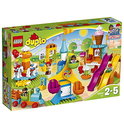 LEGO Duplo Town Il Grande Luna Park, Giocattolo con Treno e Scivoli, 10840, Esclusivo Amazon