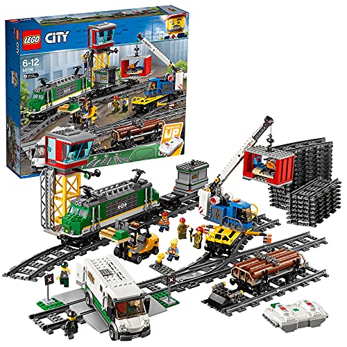 LEGO City Treno Merci, Giocattolo Telecomandato per Bambini e Bambine di 6-12 Anni con Locomotore...