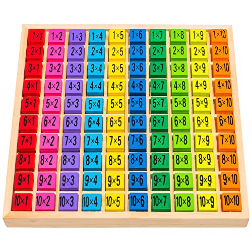Tabellina Natureich per 1x1 alunni delle elementari / tavola di calcolo in legno / cubi colorati con...