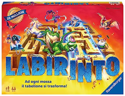 Ravensburger - Labirinto 35° Anniversario, Gioco da Tavolo per Tutta la Famiglia, 2-4 Giocatori, Idea...