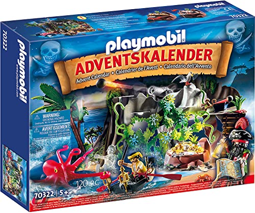 PLAYMOBIL 70322 - Calendario dell'Avvento Il covo dei Pirati, dai 5 Anni