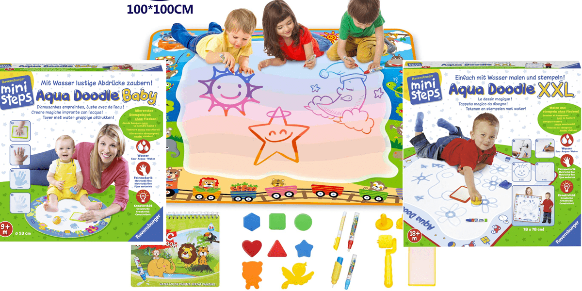 Tappeto Magico per Bambini Educativo Acqua Disegno con Penna Magica Id